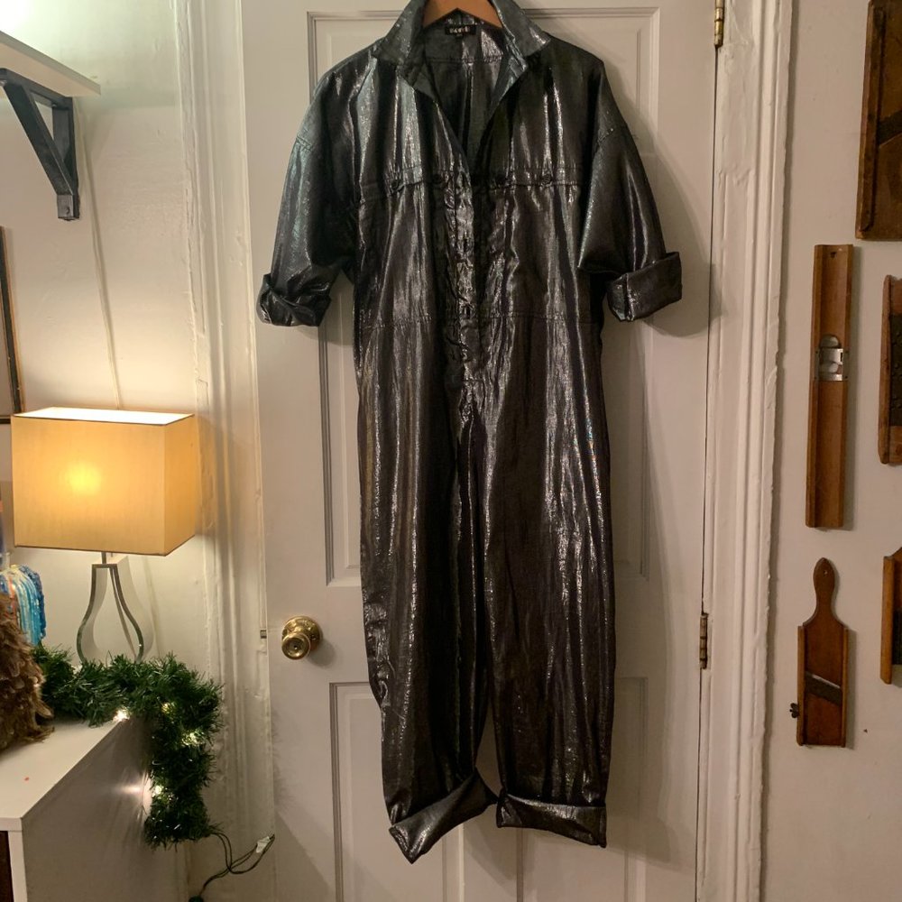 Suzi Kondi Ebony Metallic Jumpsuit